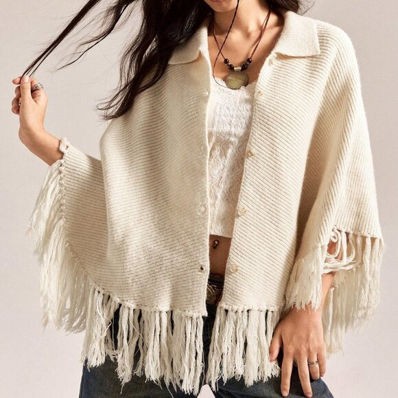 Casual Multicolor Women's Batwing Sleeve Commute Cardigan - Picture 6 of 9